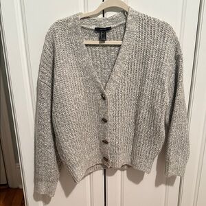 Forever 21 Gray Knit Cardigan